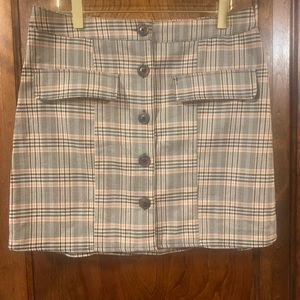 Urban outfitters checkered mini skirt